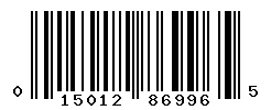 UPC barcode number 015012869965