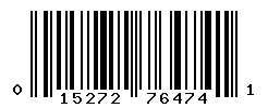 UPC barcode number 015272764741