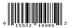 UPC 015532100852 barcode image