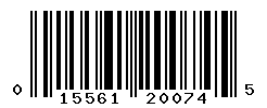 UPC barcode number 015561200745