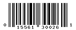 UPC barcode number 015561300261