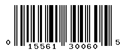 UPC barcode number 015561300605