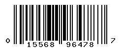 UPC barcode number 015568964787