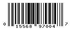 UPC barcode number 015568970047