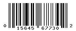 UPC barcode number 015645677302