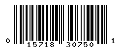 UPC barcode number 015718307501