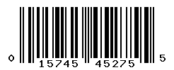 UPC barcode number 015745452755