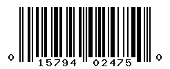 UPC barcode number 015794024750