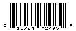 UPC barcode number 015794024958