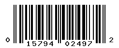 UPC barcode number 015794024972