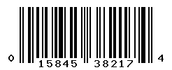 UPC barcode number 015845382174