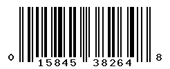 UPC barcode number 015845382648