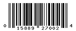 UPC barcode number 015889270024