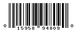 upc 015958948090 barcode image