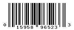 UPC barcode number 015958965233
