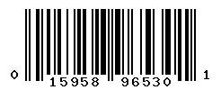 UPC 015958965301 barcode image