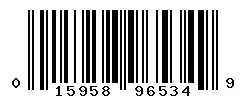 UPC 015958965349 barcode image