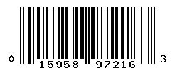 UPC 015958972163 barcode image