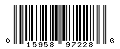 UPC barcode number 015958972286