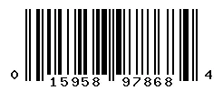 UPC 015958978684 barcode image