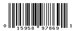UPC 015958978691 barcode image