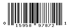 UPC 015958978721 barcode image