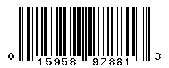 UPC 015958978813 barcode image
