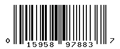 UPC 015958978837 barcode image