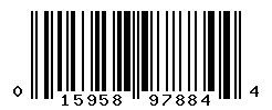 UPC barcode number 015958978844