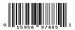 UPC barcode number 015958978851