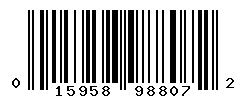 UPC barcode number 015958988072