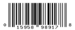 UPC barcode number 015958989178