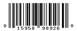 UPC barcode number 015958989260