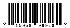 UPC 015958989260 barcode image