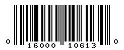 UPC barcode number 016000106130