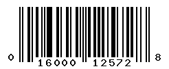 UPC barcode number 016000125728