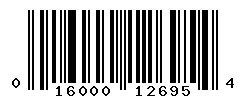 UPC barcode number 016000126954