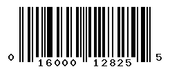 UPC barcode number 016000128255