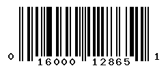 UPC barcode number 016000128651