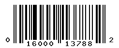 UPC barcode number 016000137882