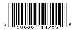 UPC 016000147058 barcode image