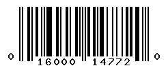 UPC barcode number 016000147720