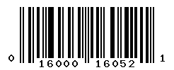 UPC barcode number 016000160521