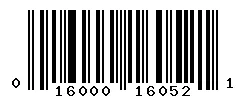 UPC 016000160521 barcode image