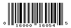 UPC 016000160545 barcode image