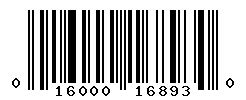 UPC barcode number 016000168930