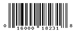 UPC barcode 016000182318