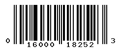 UPC barcode 016000182523