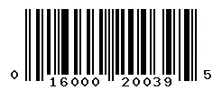 UPC barcode 016000200395