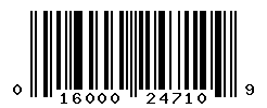 UPC barcode number 016000247109